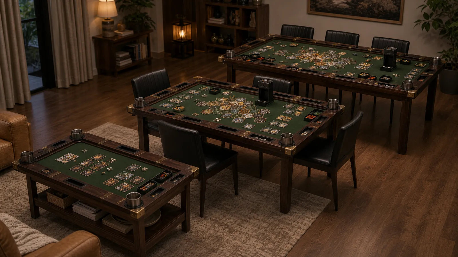 BoardGame Vault two-player, four-player, and six-player configuration concepts